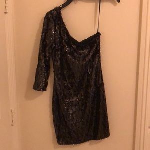 Sequin Homecoming/Vegas dress // one shoulder